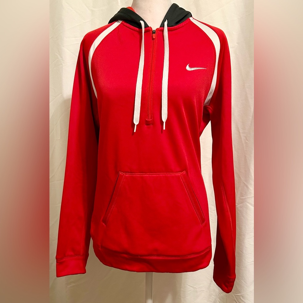 Nike Therma-fit athletic hoodie 1/2 zip cooling hood medium